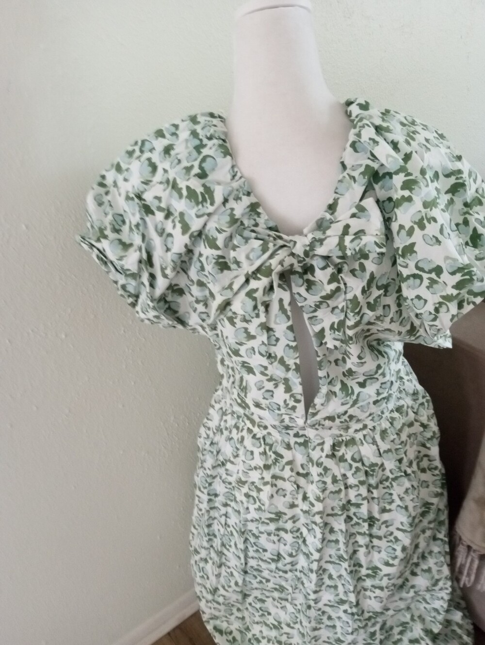 SOCIETY SOCIAL X CROWN & IVY Cotton Puff Sleeve Full Flare Maxi Dress | 14 - Picture 9 of 12